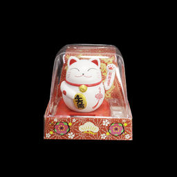 Манеки Неко оберег на процветание Манящий кот белый - Сандаловый дом фото 2