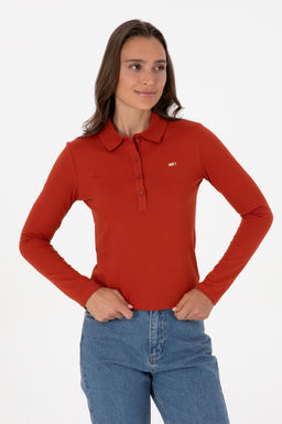 Kad_n Kiremit Basic Polo Yaka Sweatsh_rt Sepette S_rpriz _ndirim - U.s. polo assn фото 3