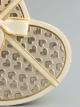 Набор подарочных коробок 3 в 1 сердца, кремовый, 22×20×9; 18.5×17×7.5; 16×14×6 см