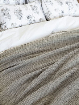 Плед плетеный 150x200 серый - Denastia фото 6