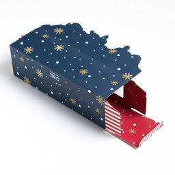 Цена за 5 шт. Коробка для макарун «Весёлого Нового года!», 18×5.5×5.5 см