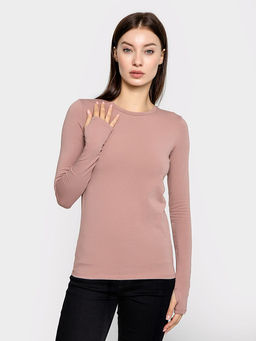 Джемпер женский в розово-бежевом цвете