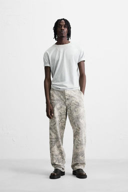 ABSTRACT PRINT CARPENTER TROUSERS