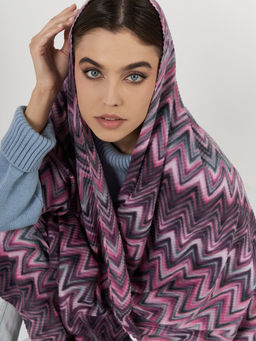 Большой, мягкий, тонкий и очень нежный двусторонний палантин с рисунком - Tantino фото 8