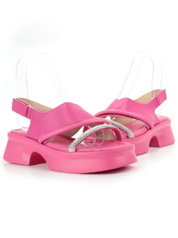 08-PEQ210-3 PINK Босоножки женские (натуральная кожа)