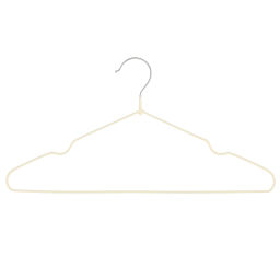 Цена за 3 шт. Плечики металлические нескользящие с полимерным покрытием 7шт "ТАРТИТАН", цвет белый, 41см (лейбл Селфи)