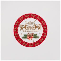 ТАРЕЛКА ОБЕДЕННАЯ LEFARD ЧАСЫ 27 СМ КРАСНАЯ  фото 3