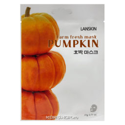 Тканевая маска для лица с тыквой Lanskin, Корея, 21 г