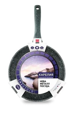 Сковорода Карелия Природные минералы несъемная ручка, 24 см - Нева металл посуда фото 2