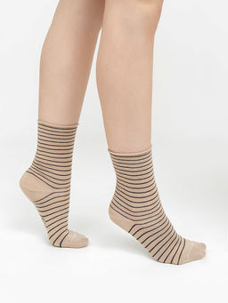 Женские высокие носки без резинки в цвете капучино Цена за 5 пар!