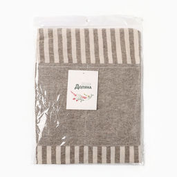 Фартук Доляна Полоса цв.коричневый 62*76 см, 50%п/э 50% хл  фото 6