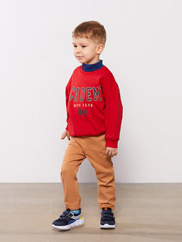 Bisiklet Yaka Uzun Kollu Bask?l? Erkek Bebek Sweatshirt - Waikiki фото 3
