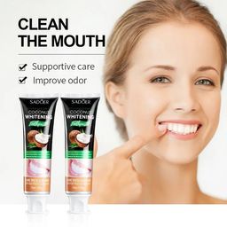 Отбеливающая зубная паста с кокосовым маслом 100 гр. - Sadoer фото 2