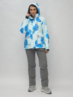 Горнолыжный костюм женский голубого цвета 020231Gl