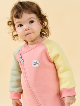 Комбинезон-косуха Колор блок Персик утепленный 0+ - Bungly фото 4