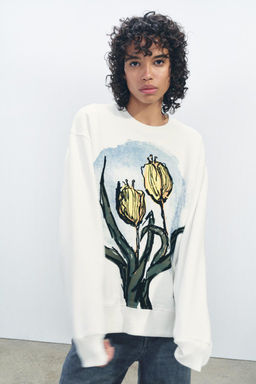 FLORAL PRINT SWEATSHIRT - Zara фото 5