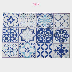 Салфетки сервировочные на стол Доляна «Мозаика», 4 шт., 45×30 см, синие