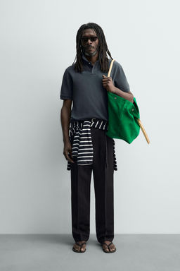 POLO PIQU? LAVADO AARON LEVINE X ZARA / Marino