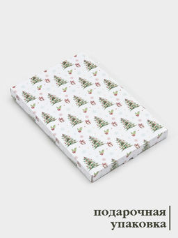 Блюдо новогоднее сервировочное Доляна Сказочное настроение 29.5?19.5 см, стекло, белое, красное  фото 3