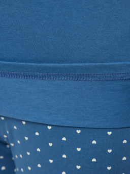 Лонгслив женский из кулирки синий тудей