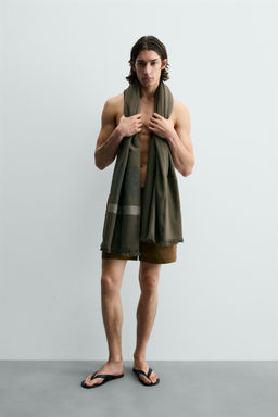 TOALLA PLAYA RAYAS / Khaki