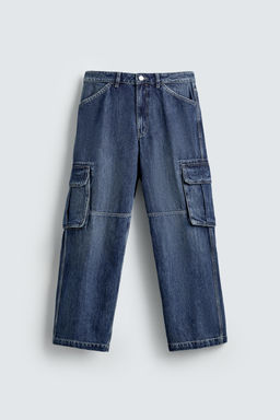 STRAIGHT FIT CARGO JEANS