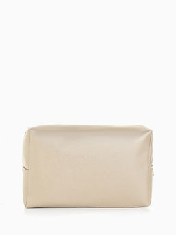 Косметичка женская на молнии, объёмная, золотой