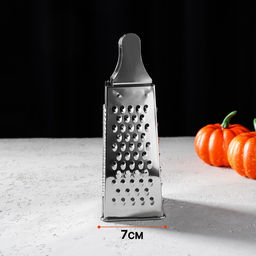 Тёрка четырёхгранная Доляна «Металлик», 9×7×19 см, хромированная