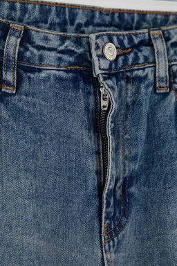 Koyu Mavi Yuksek Bel Wide Leg Palazzo Jeans TWOAW26JE00269 - Trendyolmilla фото 7