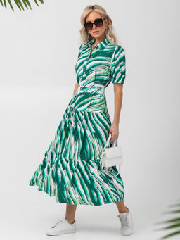 Платье ярусное из вискозы