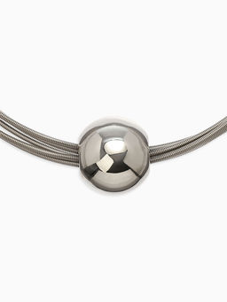 Набор 2 предмета: колье, браслет Бусина на нитях, цвет серебро