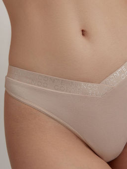 CONTE FLEXIBLE LBR 2238 Трусы бразилиана с V-образной линией талии и фигурным вырезом light almond - Conte elegant фото 3