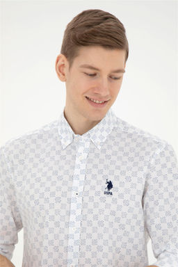 Мужская темно-синяя рубашка с длинным рукавом - U.s. polo assn фото 2