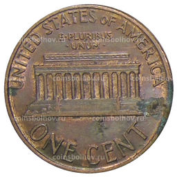 Монета 1 цент 1988 года США