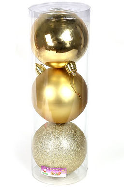 Набор мега-елочных шаров, диаметр 15 см, 3 шт