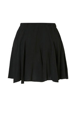 Siyah Dokuma Crinkle Super Mini Plaj Etek TBESS26ET00009 - Trendyolmilla фото 2