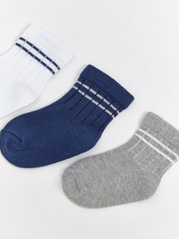 Desenli Erkek ?ocuk Soket ?orap 3l?