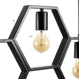 Светильник BayerLux «Соты» 5хE27 40 Вт черный 100×4×100 см