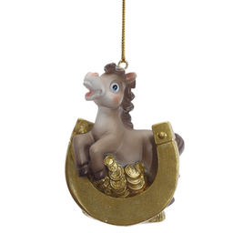 Фигурка декоративная подвесная "Лошадка", L5,5 W2,5 H7 см, 6в.