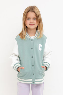 КР 302675/голубой прибой жакет (бомбер) для дев