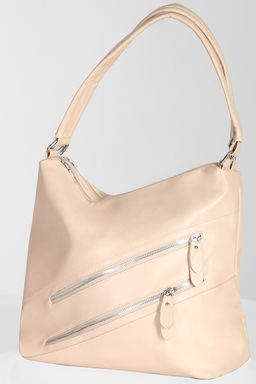 Сумка хобо бежевая