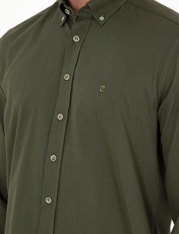 Haki Regular Fit Uzun Kollu G_mlek - Pierre cardin фото 7