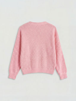 V Yaka Payet ??lemeli K?z ?ocuk Triko H?rka