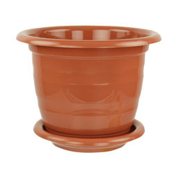 Горшок для цветов п/эт. с поддоном "Виола" 3,5л (коричневый)
