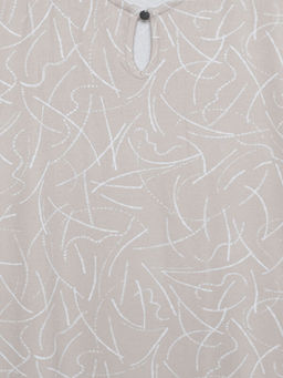 Bisiklet Yaka Desenli Kad?n Bluz