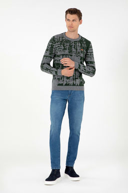 Мужской серый меланжевый свитер Неожиданная скидка в корзине - U.s. polo assn фото 4