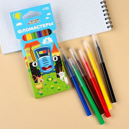 Фломастеры Синий трактор, 6 цветов, вентилируемый колпачок  фото 4