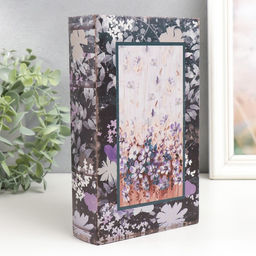 Шкатулка книга - сейф «Садовые цветы», дерево, искусственная кожа, 21×13×5 см