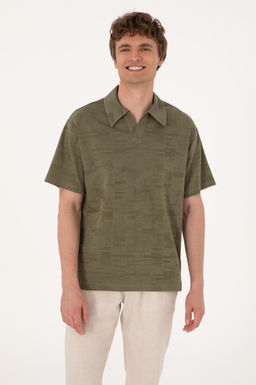 Erkek Comfort Fit Ka__k Yaka Koyu Haki Ti__rt Sepette S_rpriz _ndirim - U.s. polo assn фото 10