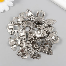 Замок металл для шкатулки серебро + гвозд. набор 10 шт 2,9х3 см - Арт узор фото 3